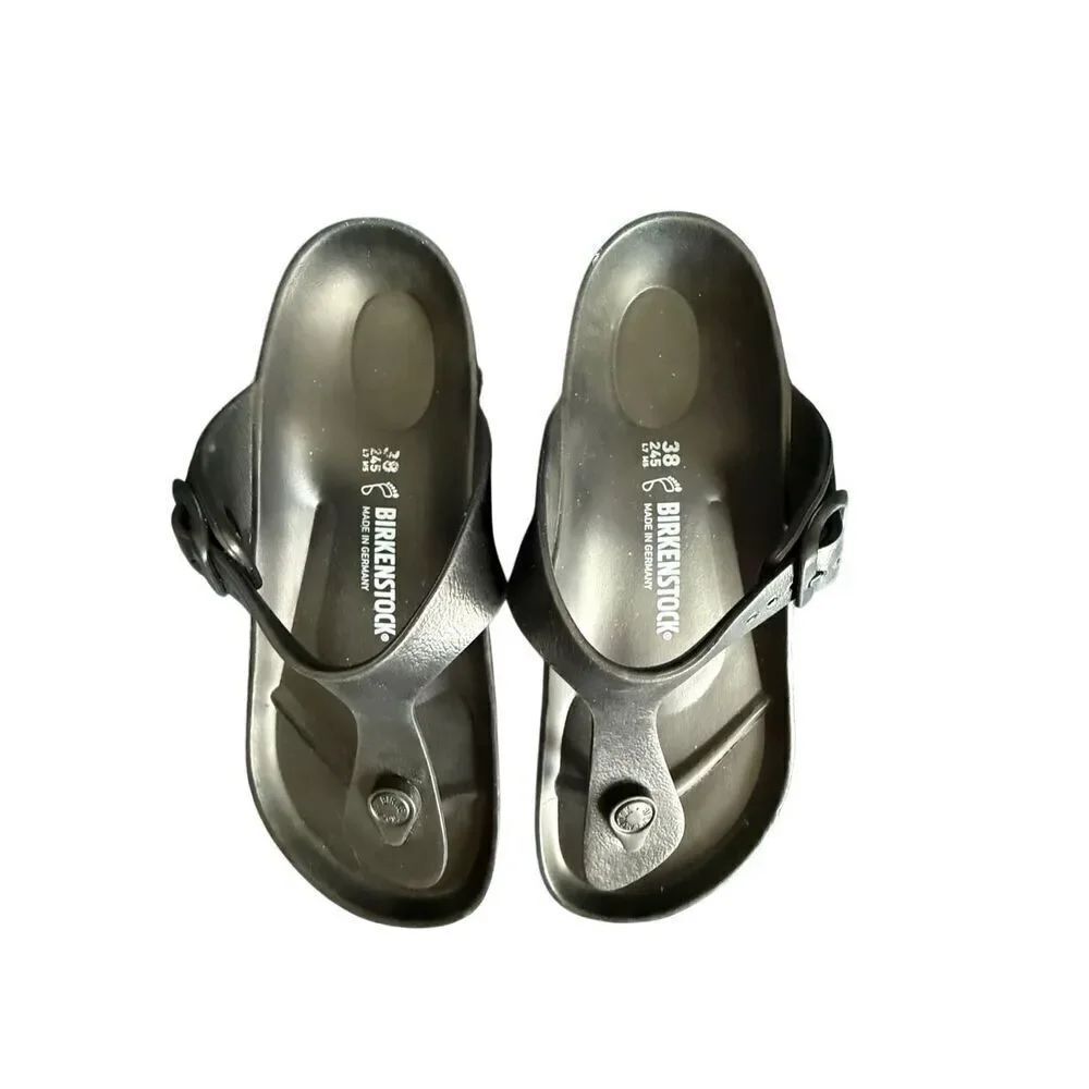Birkenstock Womens Black Waterproof EVA Gizeh Sandals Size 38